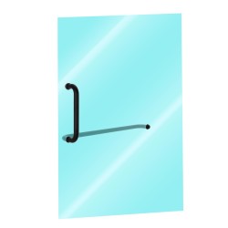 Jaladera con toallero negro SH-530-B Axcent