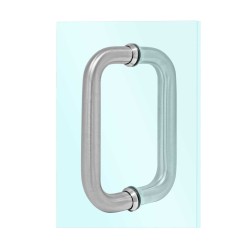 Jaladera tipo "C" para puertas de cristal satinada 25*300-SN Axcent