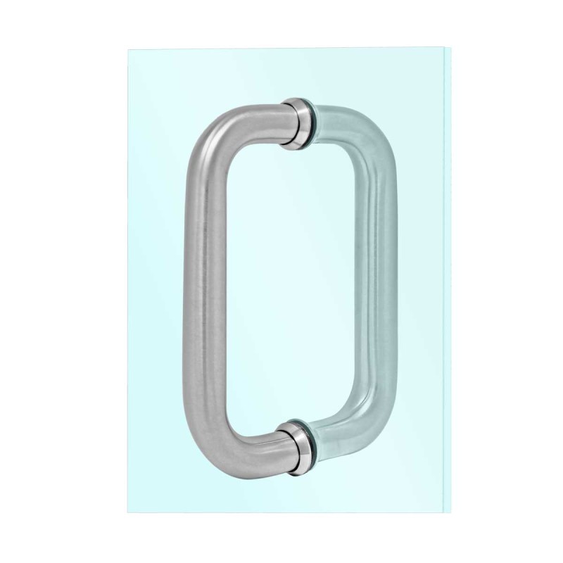 Jaladera tipo "C" para puertas de cristal satinada 25*300-SN Axcent