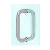 Jaladera tipo "C" para puertas de cristal satinada 25*300-SN Axcent