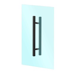 Jaladera tipo "H" 60 cm para puertas negro mate LINZ 5756 Ashico