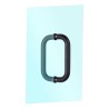 Jaladera tipo "C" para puertas de cristal 15 cm negro mate Axcent