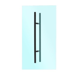 Jaladera tipo "H" negra 90 cm para puertas de cristal SH090N Axcent