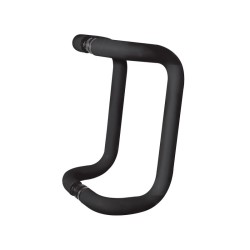 Jaladera tubular negra para puerta de vidrio 2201 Herralum