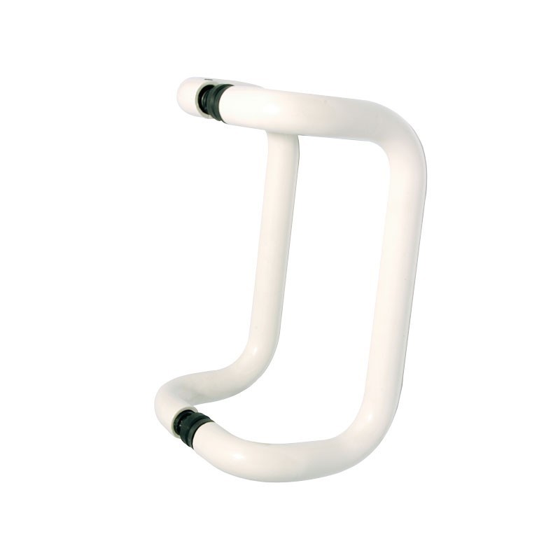 Jaladera tubular blanca para puerta de vidrio 2201 Herralum