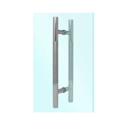 Jaladera tipo "H" para puertas de cristal cromo BRK341B Bruken