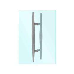 Jaladera tipo "H" para puertas de cristal satinada BRK345 Bruken