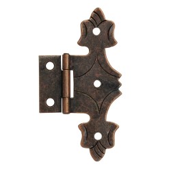 Bisagra grabada 2 cabezas cobre