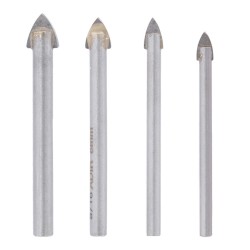 Juego de cuatro brocas para vidrio 9419 Adir