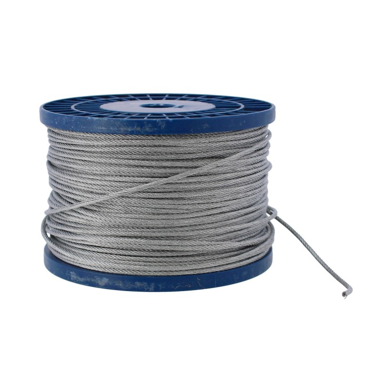 Cable de acero sin forro galvanizado 1/8" x 150 metros 13910 Adir