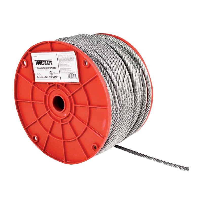 Cable de acero sin forro 3/16" x 75 metros