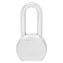 Candado de acero macizo gancho largo 65 mm de máxima seguridad R930 Feiteli