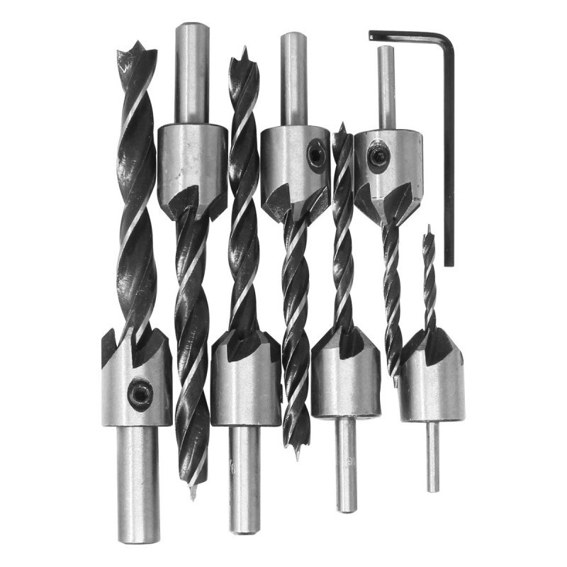Juego de 7 brocas avellanadoras para madera MRK-028 RORK