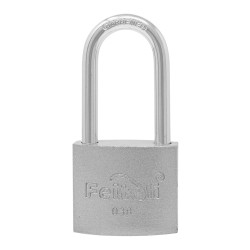 Candado de hierro gancho largo gris E2L 38 mm Feiteli