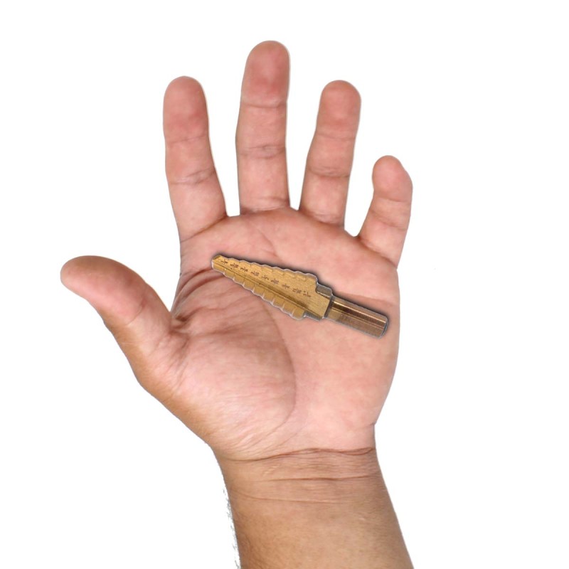 Broca escalonada A/V 9 medidas 1/4 - 3/4"