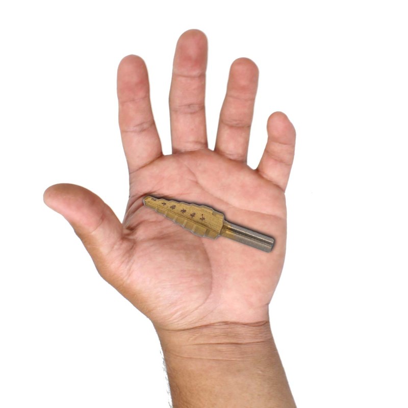 Broca escalonada A/V 6 medidas 3/16" - 1/2"