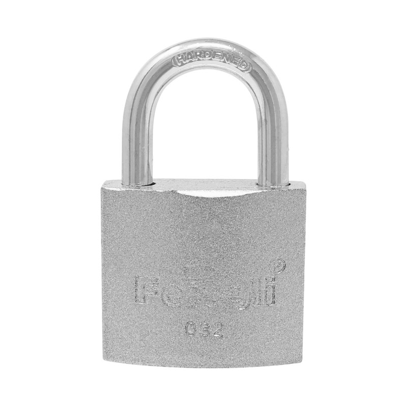 Candado de hierro gancho corto gris E2 32 mm Feiteli