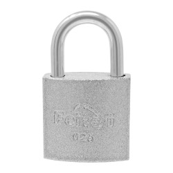 Candado de hierro gancho corto gris E2 25 mm Feiteli