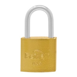 Candado de hierro gancho largo dorado E4L 25 mm Feiteli