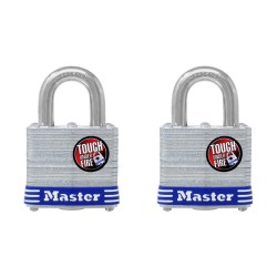 Juego de 2 candados laminados gancho corto 19 mm 3ESPT Master Lock