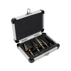 kit de 5 brocas escalonadas con estuche