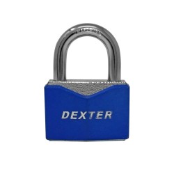 Candado metálico azul gancho corto 50 mm 16952 Dexter