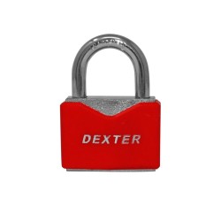 Candado metálico rojo gancho corto 50 mm 16949 Dexter