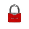 Candado metálico rojo gancho corto 50 mm 16949 Dexter