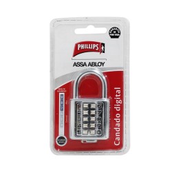 Candado digital de 10 dígitos cromo 40 Phillips