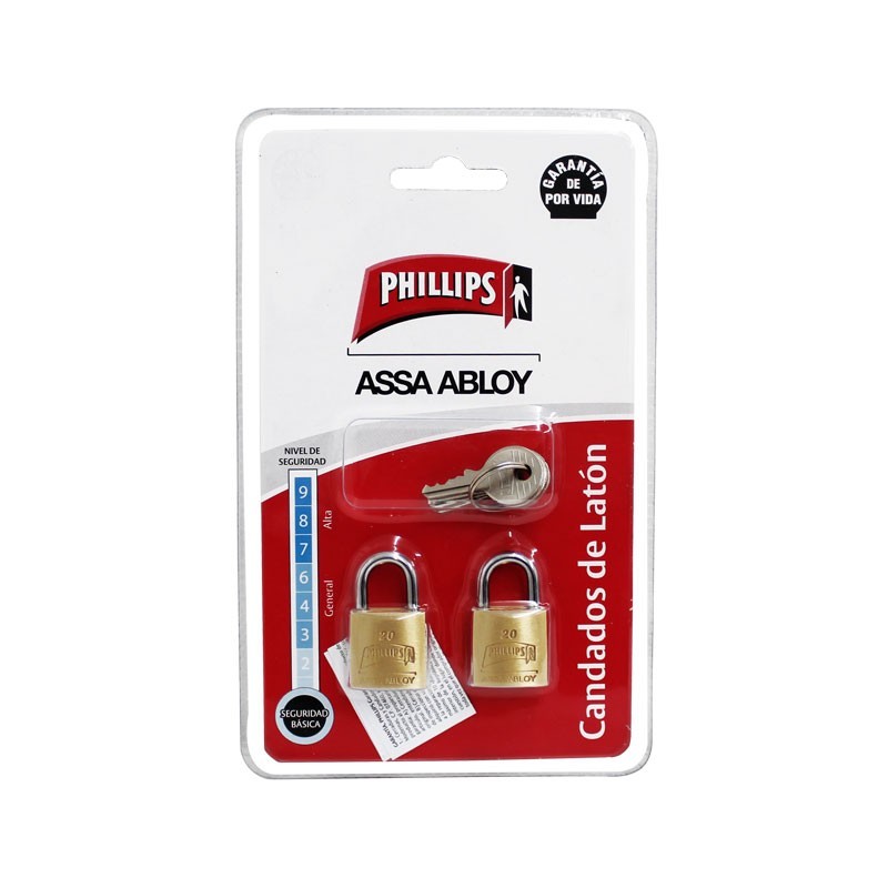 Candados maleteros de latón macizo 20 GEM Phillips