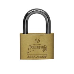 Candado gancho corto de latón macizo 19 Phillips