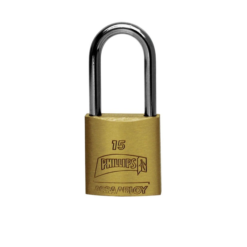 Candado gancho largo de latón macizo 15 GL Phillips