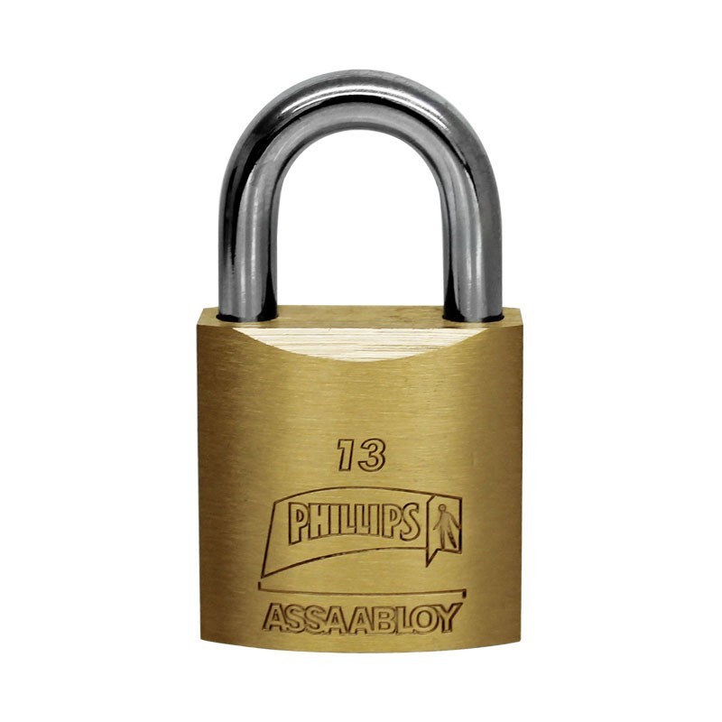 Candado gancho corto de latón macizo 13 Phillips