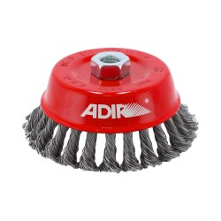 Carda de copa alambre trenzado fino 5" 10674 Adir