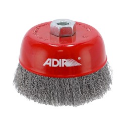 Carda de copa alambre ondulado fino 5" 10671 Adir