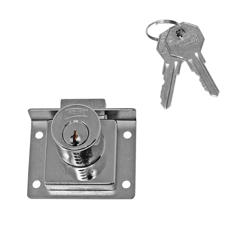 Cerradura para mueble cromo 24 Phillips