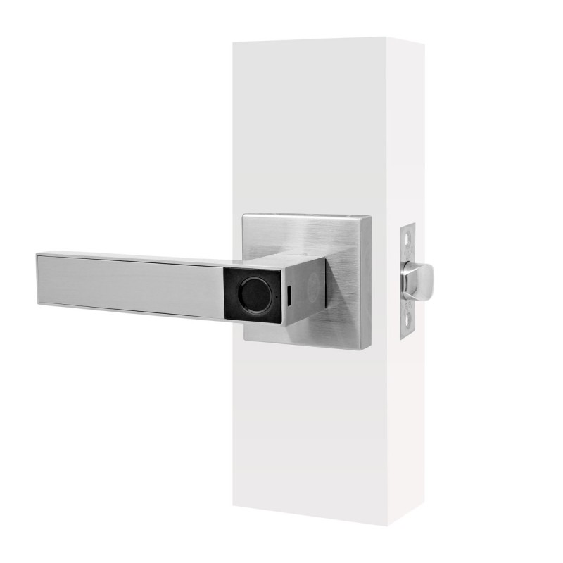 Cerradura de manija biométrica níquel satinado MX89803 Castelli