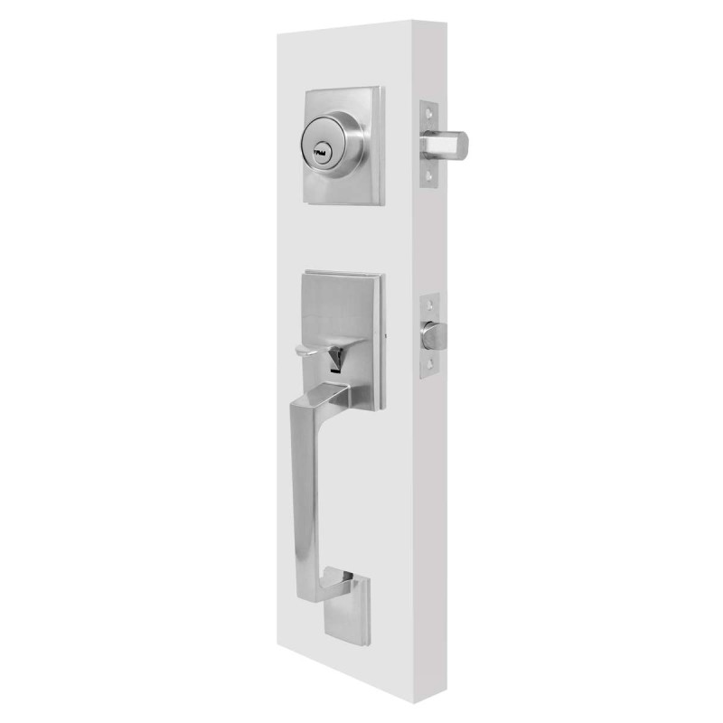 Cerradura para entrada principal níquel satín GT10 Feiteli