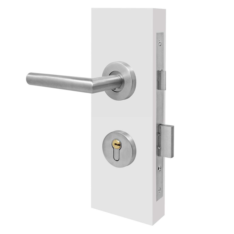 Cerradura para entrada Níquel satinado SS103 SS Montela