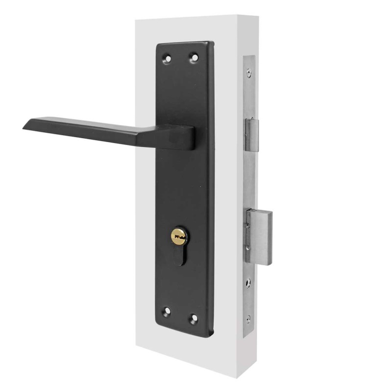 Cerradura para entrada Negro mate 2503 / AM447 BK Montela