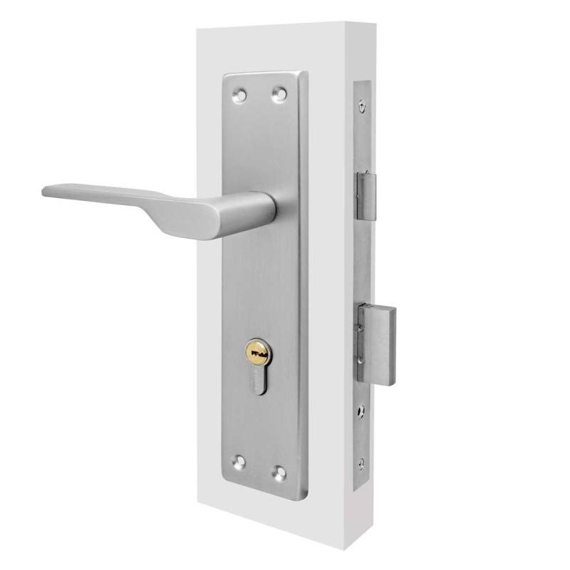 Cerradura para entrada Níquel satinado 2503 / AM336 MSN Montela