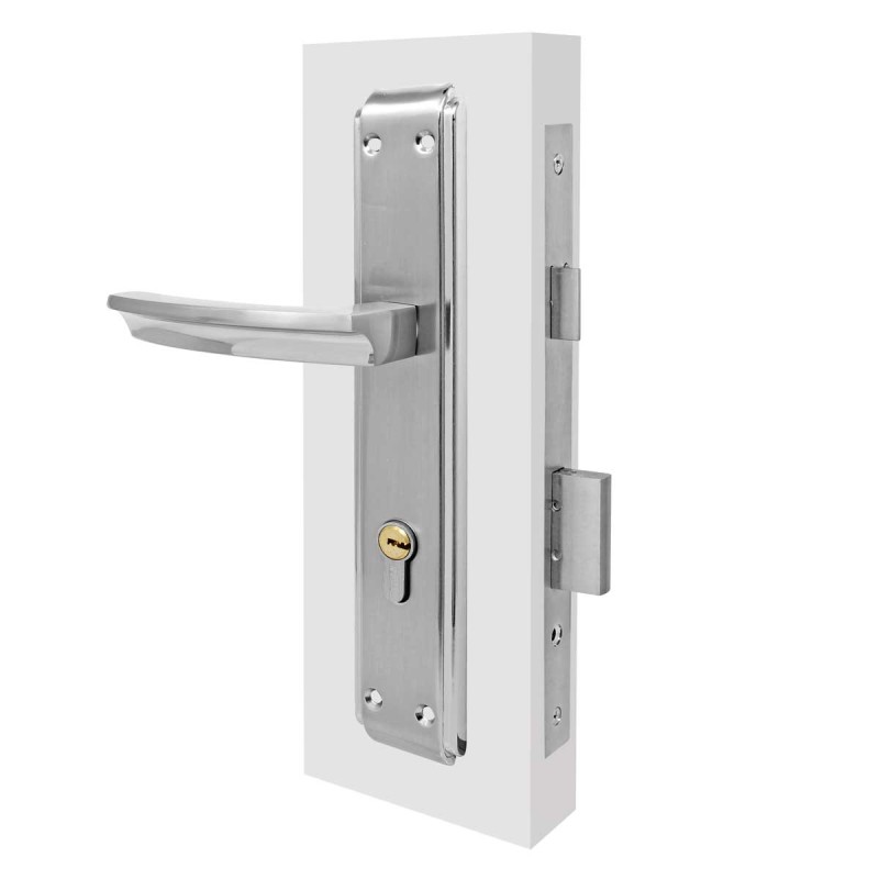 Cerradura para entrada Níquel satinado / Cromo 2550 / AM182 NC/CP Montela