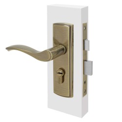 Cerradura de manija latón antiguo Garbo 29107 Ashico