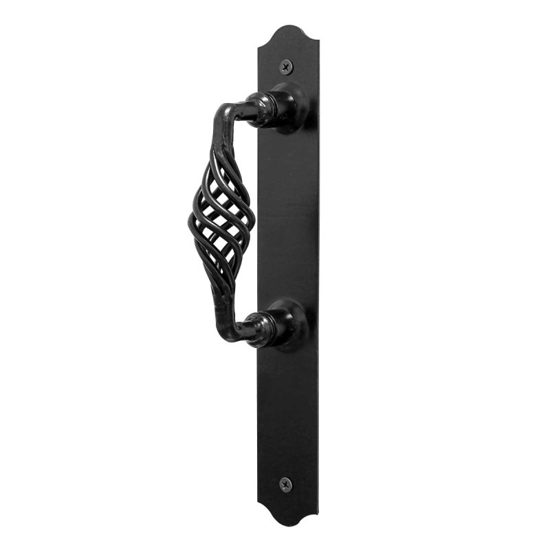 Jaladera para puerta 270 mm acero negro Duque 368 Ashico