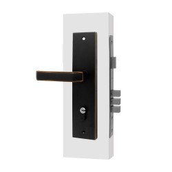 Cerradura para entrada principal cobre antiguo Callas 1989 Ashico