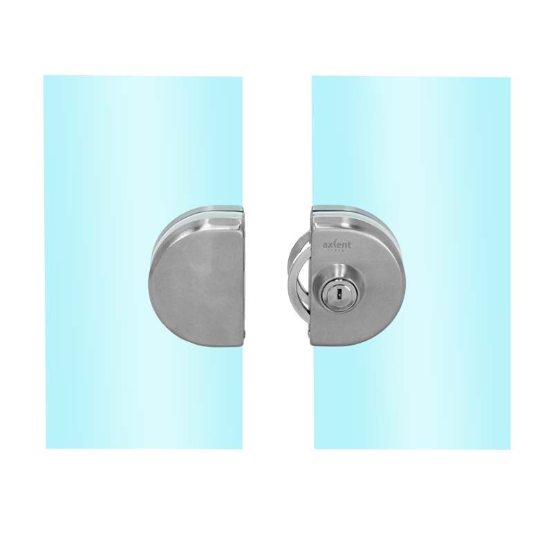 Cerradura de gancho doble Lllave / Llave con contra a vidrio 826-06 Axcent