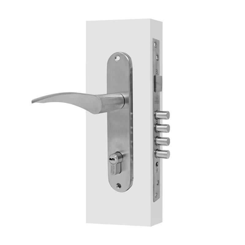 Cerradura para entrada principal derecha cromo mate JM Sevilla Tesa