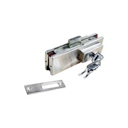 Chapa para puerta de vidrio cromada 1009 Herralum