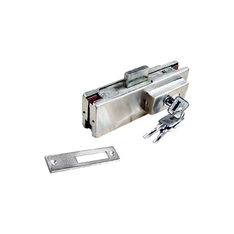 Chapa para puerta de vidrio cromada 1009 Herralum