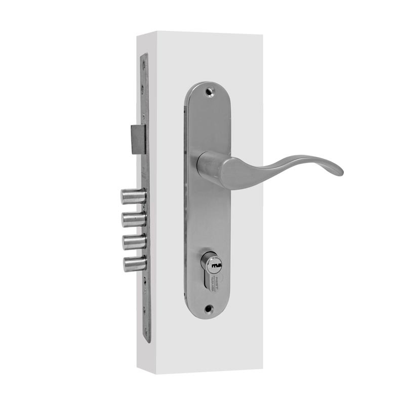 Cerradura para entrada principal izquierda niquel satinado Hermes Tesa